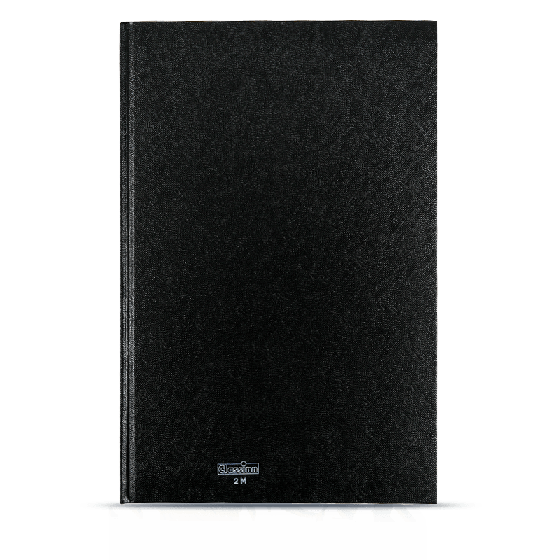 Caderno de capa dura preto