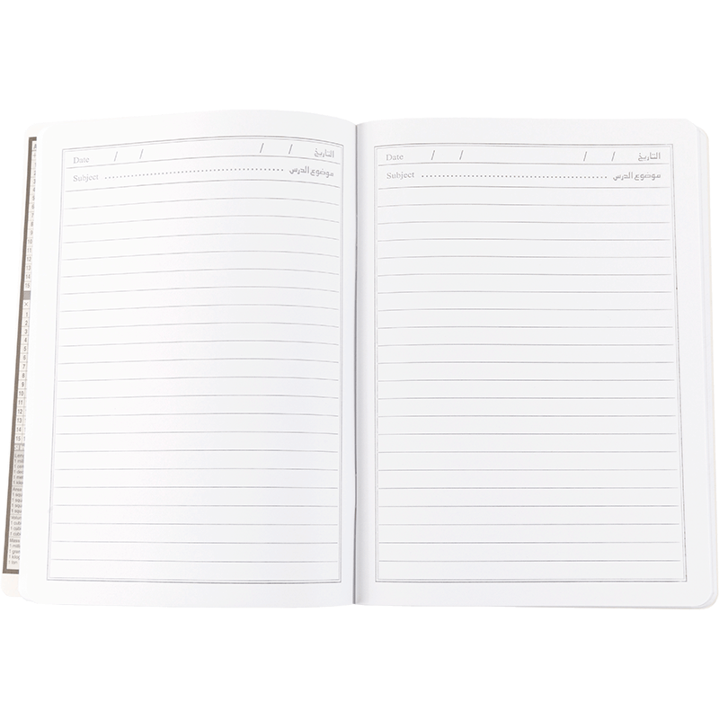 livro de exercícios de escrita vermelha