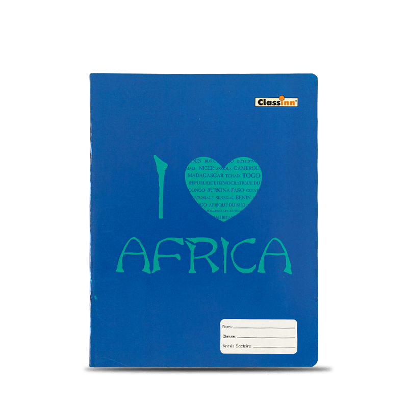Livro de exercícios com padrão de amor azul